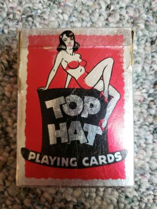 Vtg Top Hat,  Elvgren Pin Up Playing Cards,  52 Gorgeous Girls Jokers Complete
