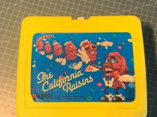 1987 The California Raisins Lunchbox With Thermos