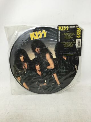 Kiss - Crazy Nights Lp Rare Picture Disc Polygram With Pvc Sleeve & Sticker
