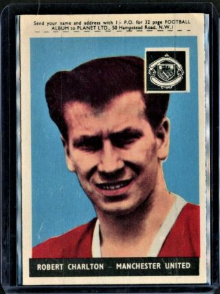 1958 - 59 A&bc Gum Robert Charlton Manchester United Legend 3 Nm