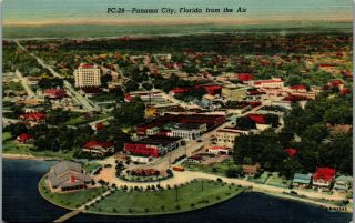 Panama City From The Air Fl Vintage Postcard