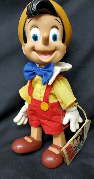 Walt Disney Pinocchio Jointed Applause Doll - Vintage With Tag Jointed 9.  5 " Tall