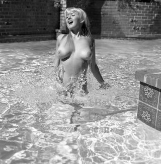 1960s Negative - Busty Nude Blonde Pinup Girl Fawn London - Cheesecake T272827
