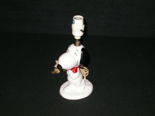 Vintage Snoopy Figure Table Lamp - Peanuts 1958 1966 United Feature Syndicate