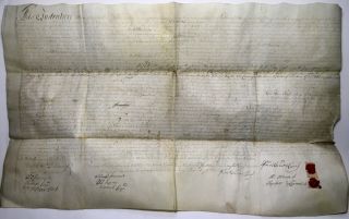 1765 Early American Colonial Handwritten Manuscript Vellum Indenture Jersey