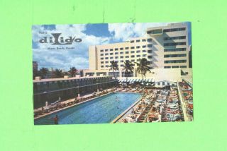 Gg Postcard Hotel Lido Miami Beach Florida Bathers Bathing Beauty At Pool