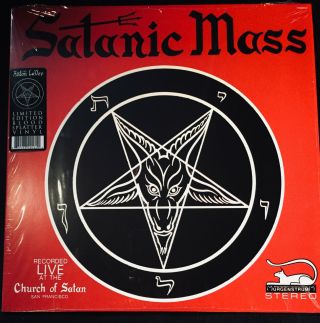 Satanic Mass Recorded Live At Church Of Satan Blood Slatter Vinyl Anton Lavey