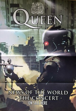 Queen News Of The World In Concert 2 X 10 " Splatter Vinyl Limited 1000,  Poster