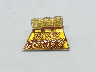 Vintage Classic 1986 “six Pack Attack” Hat Lapel Enamel Pin