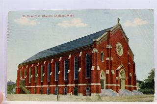 Massachusetts Ma Chelsea St Rose Roman Catholic Church Postcard Old Vintage Card