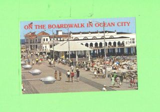 Zz Postcard Ocean City Lersey Bikini Beauty On The Boardwalk And Music Pier