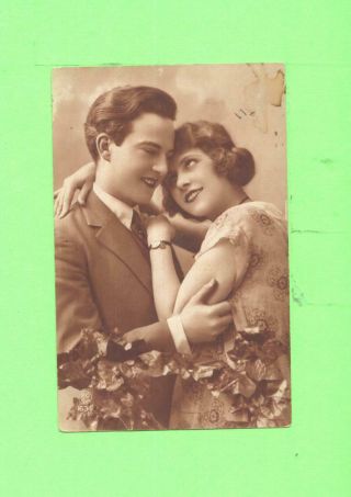 Gg Postcard Lovers Nen And Woman Beauty Vintage Post Card
