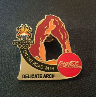 2002 Salt Lake City Olympic Pin Coca Cola Coke Delicate Arch