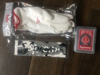 Supreme Bicycle Cards Fw20 With Supreme Rubberized Gloves And Box Logo Stickers