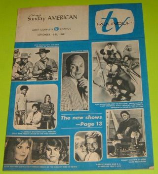 1968 Chicago Tv Guide Roundup Fall Preview Land Of The Giants Mod Squad Outcasts