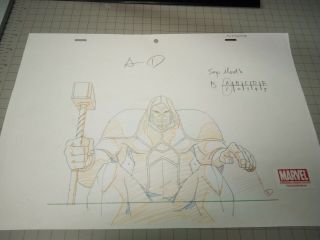 Fantastic Four Animation Drawing Dr.  Doom Marvel Production Art Layout Page