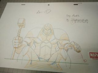 Fantastic Four Animation Drawing DR.  DOOM Marvel Production Art Layout Page 3