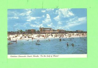Zz Postcard Fabulous Clearwater Beach Florida Bathers On The Beach Mexico Gulf