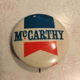 1968 President Eugene Mccarthy Campaign Pin Pinback Button 1 1/2”