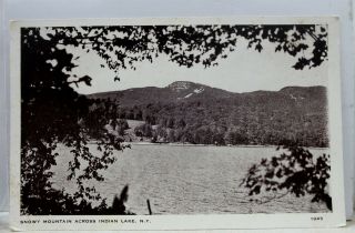 York Ny Indian Lake Snowy Mountain Postcard Old Vintage Card View Standard