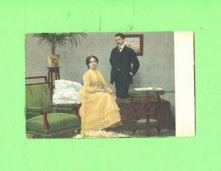 Gg Postcard Men And Woman Beauty Vintage Post Card