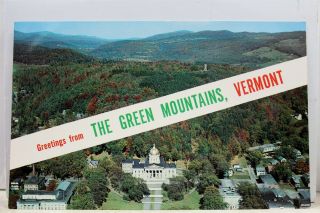 Vermont Vt Green Mountains Greetings Postcard Old Vintage Card View Standard Pc