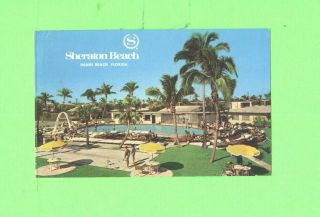 Zz Postcard Sheraton Beach Miami Beach Florida Bathers At Swimming Pool