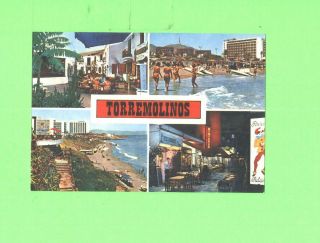 Zz Postcard Torremilinos Costa Del Sol Multi View Card Bikini Beauty On Beach
