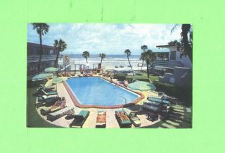 Zz Postcard Seaview Manor Daytona Beach Florida Bathers Bikini Beauty At Pool