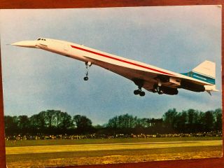 Concorde Aircraft Vintage Postcard
