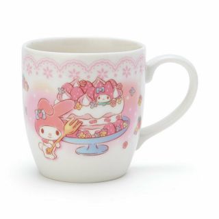 My Melody 45th Porcelain Mug Cup (strawberry Cake) Sanrio Kawaii Gift
