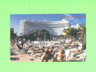 Zz Postcard Poolside At One Of Miami Beach Fabulous Hotelf Bikini Beauty At Pool