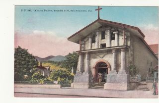 Mission Dolores San Francisco Ca Church Vintage Postcard C1920