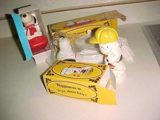 Snoopy And Charlie Brown - Vintage Avon Figural Containers With Boxes