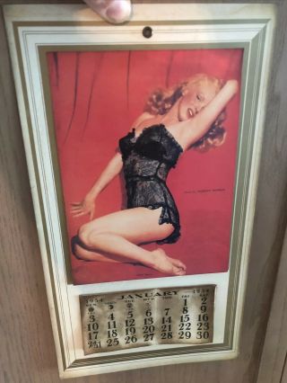 1954 Marilyn Monroe Calendar Golden Dreams Black Lingerie Matches 2021 Dates