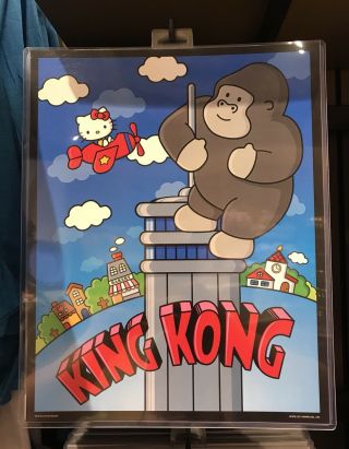 Universal Studios Hello Kitty King Kong Poster Art Print 14” X 11”