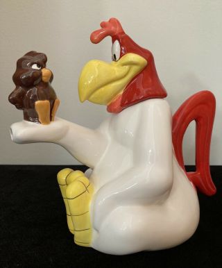 1994 Wb Looney Tunes Foghorn Leghorn Rooster Chicken Henry Hawk Teapot Ceramic
