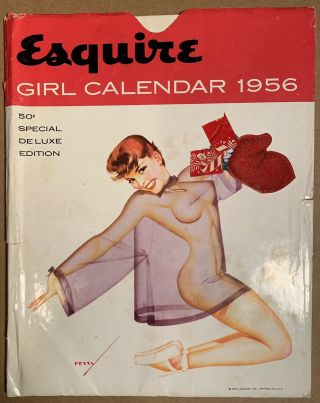 Esquire Girl Pinup Wall Calendar 1956 Envelope George Petty