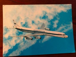 Sas Scandinavian Airlines Dc - 8 Vintage Postcard