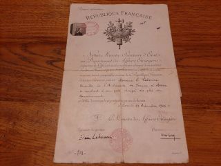 1925 France Diplomatic Passport Issued For Minister Counsellor In Moscow Ussr.