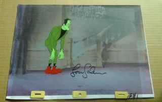 Groovie Goolies Animation Cell Frankie With Lou Scheimer Autograph.
