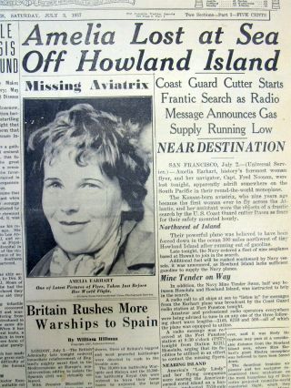 Around The World Flight Cover Amelia Earhart Route Signed By Joan ...