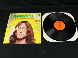 John Lennon Roots Sings Great Rock & Roll Hits Rare 1975 LP Adam VIII Vinyl VG 2