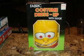 The Simpsons Bart - Ben Cooper " Halloween Costume/mask " (mib) - 1989=size (12 - 14)