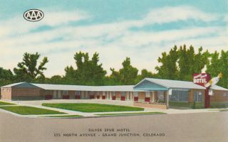 Vintage Postcard Silver Spur Motel Grand Junction Colorado -