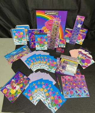 Vintage ✨lisa Frank✨ Butterfly,  Roses,  Rainbows Agenda Book,  Notebooks,  Stickers