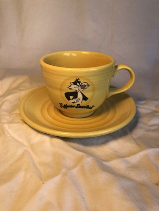 Vintage 1994 Warner Bros Looney Tunes Sylvester Fiesta Cup And Saucer