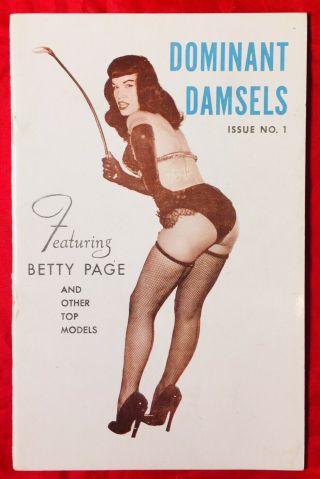 Vtg 50’s Bettie Page Dominant Damsels 1 Heels Nylons Girlie Spicy Risque Pinups