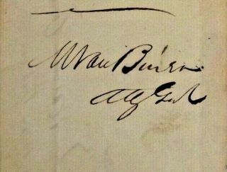 Martin Van Buren - Document Signed As N.  Y.  Attorney General,  1817
