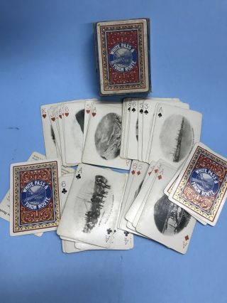The White Pass And Yukon Route Railroad Rare Complete Deck Vintage Playing Cards